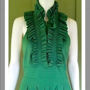 BGBCMaxAzria Green Ruffle Halter Dress Size 2